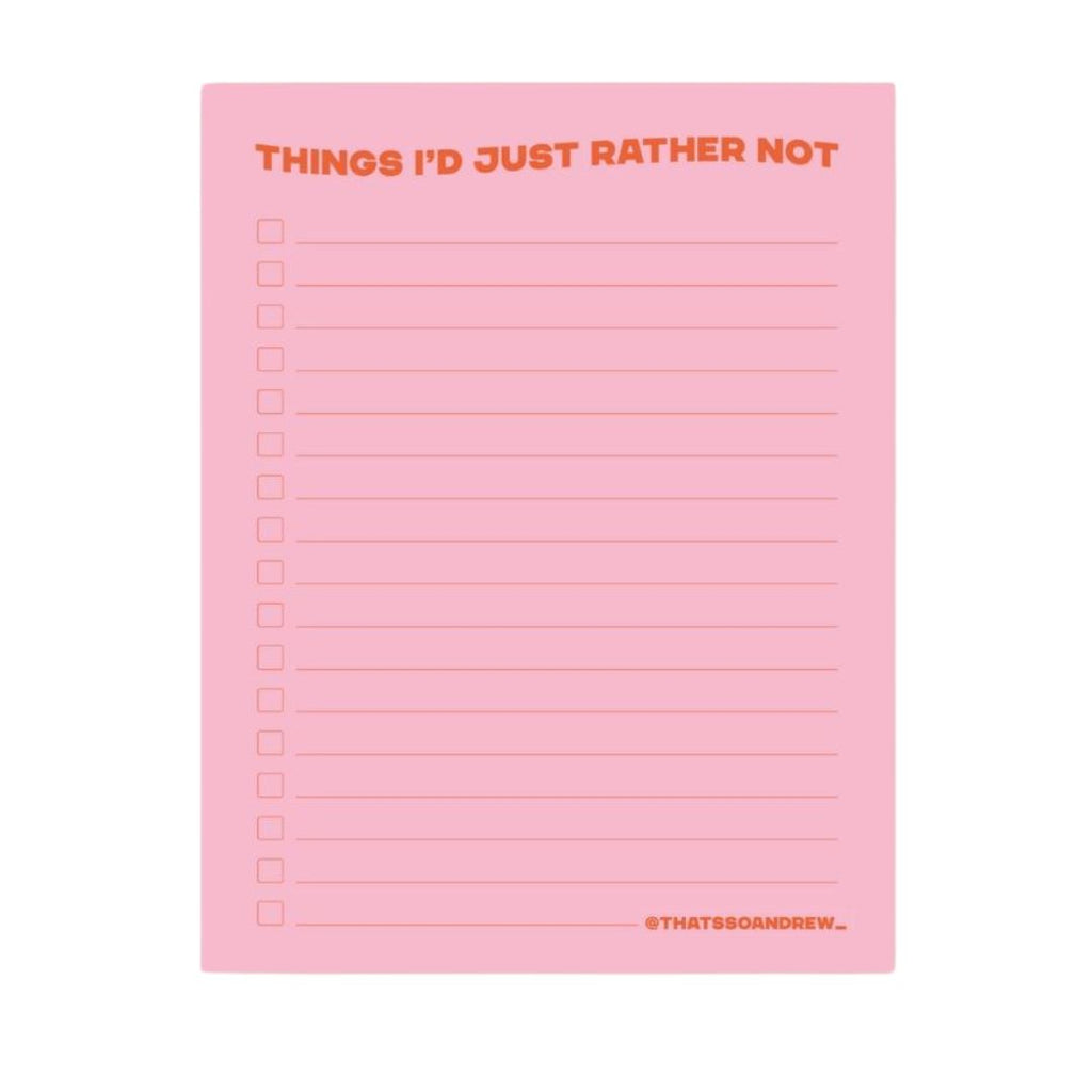THSA I'd Just Rather Not Notepad – Feliz Modern