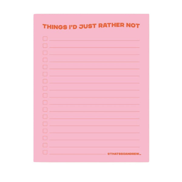 THSA I'd Just Rather Not Notepad -  - Office & Stationery - Feliz Modern