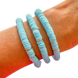 SVBL Neon Beaded Bracelet - Light Blue - Bracelets - Feliz Modern
