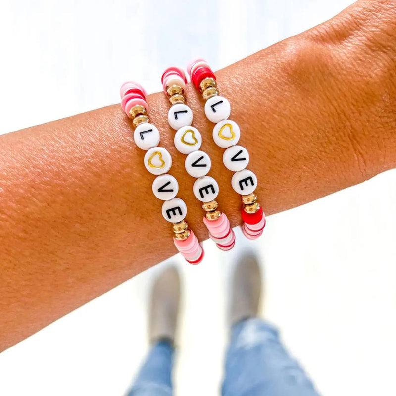 SVBL Love Bracelet - Red / White / Pink Love - Bracelets - Feliz Modern