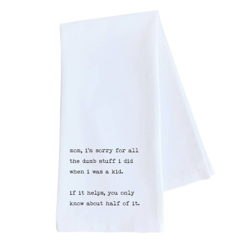 DEDE* Mom, I'm Sorry Tea Towel -  - Tea Towels & Napkins - Feliz Modern