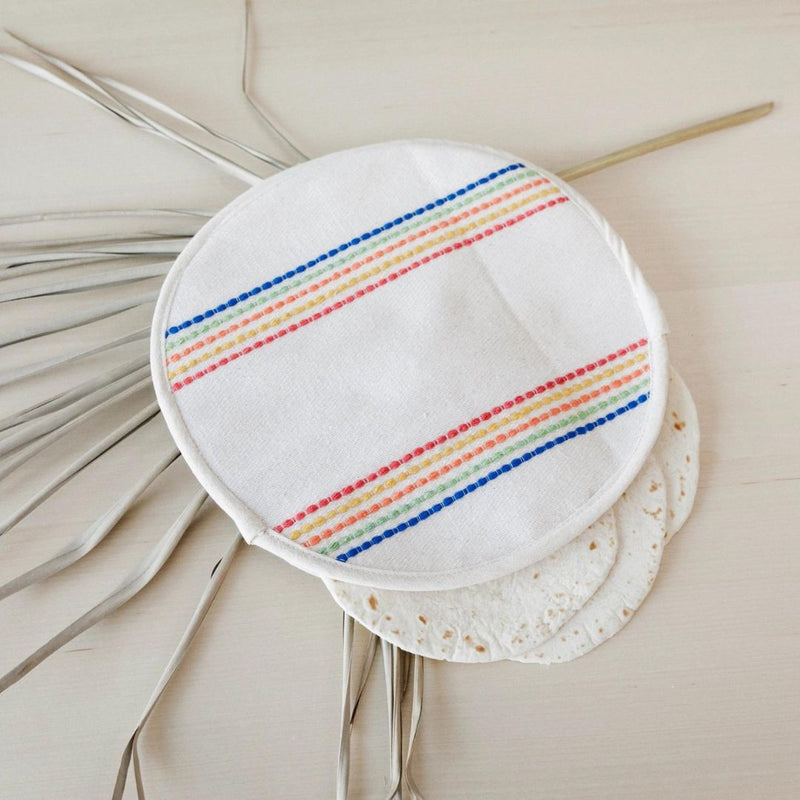 SIDR Oaxacan Tortilla Warmer - Multi Color White - Serveware - Feliz Modern