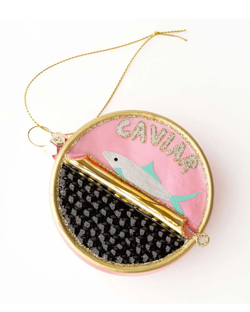 EOL Caviar Glass Ornament - - Christmas - Feliz Modern