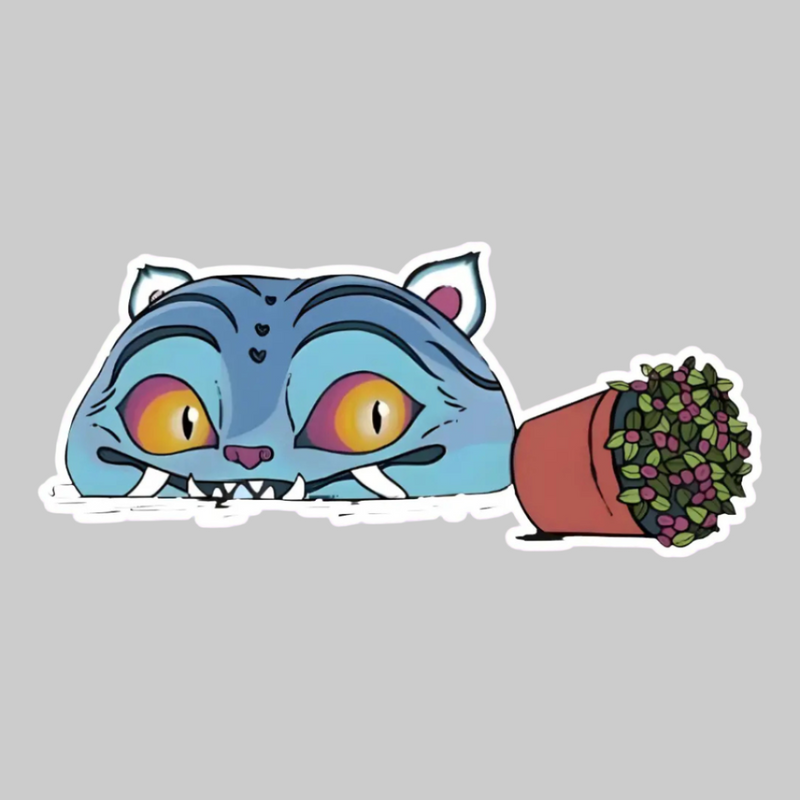 SOS Derpy Cat Sticker - - Stickers - Feliz Modern