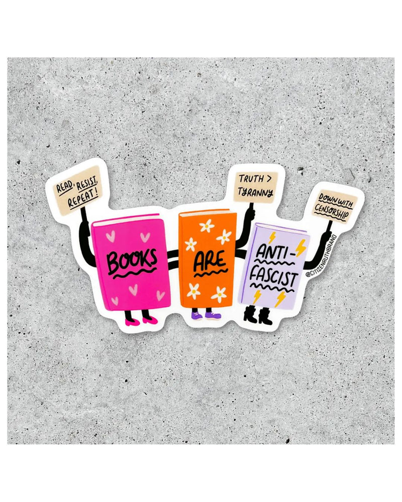 CTR Anti-Fascists Books Sticker - - Stickers - Feliz Modern