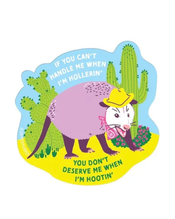 FES Hootin Possum Sticker - - Stickers - Feliz Modern