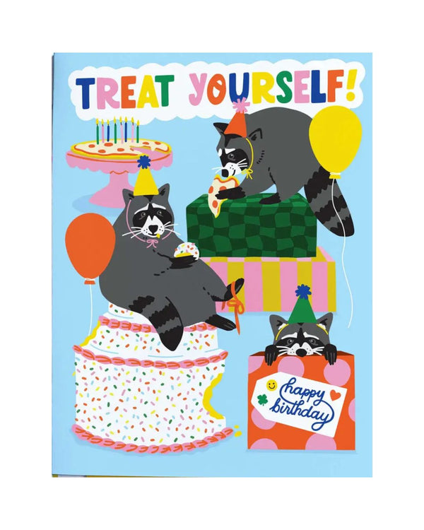 FES Treat Yourself Raccoons Card - - Cards - Feliz Modern