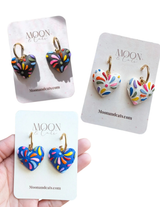 MNC Talavera Heart Earrings - - Earrings - Feliz Modern