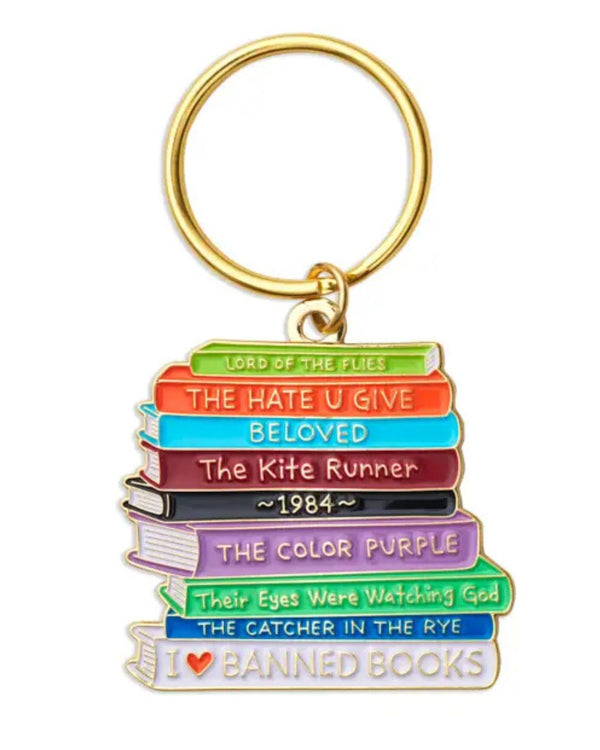 *TFND Banned Books Enamel Keychain - - Keychains - Feliz Modern