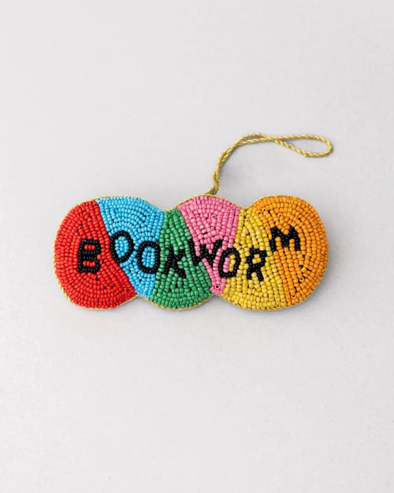 BAN Beaded Bookworm Ornament - - Christmas - Feliz Modern
