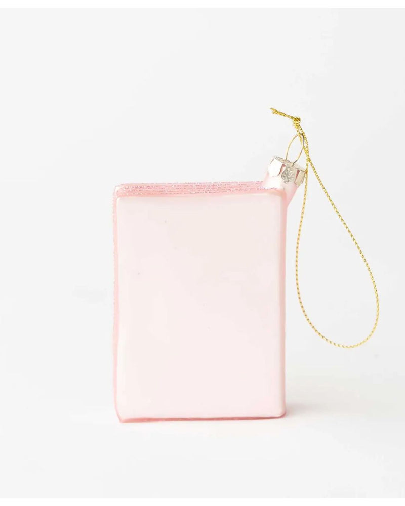 EOL Pink Passport Glass Ornament - - Christmas - Feliz Modern
