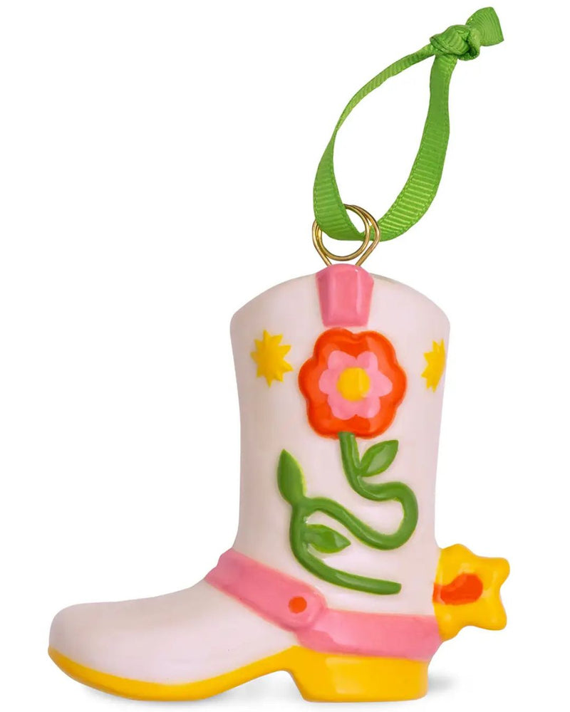 BAN Floral Cowboy Boot Ornament