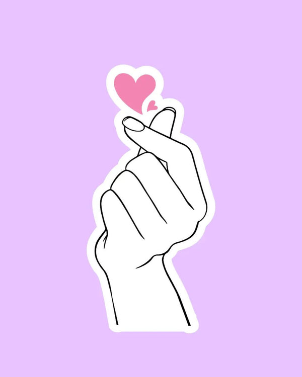 SOS KPop Finger Heart Sticker - - Stickers - Feliz Modern