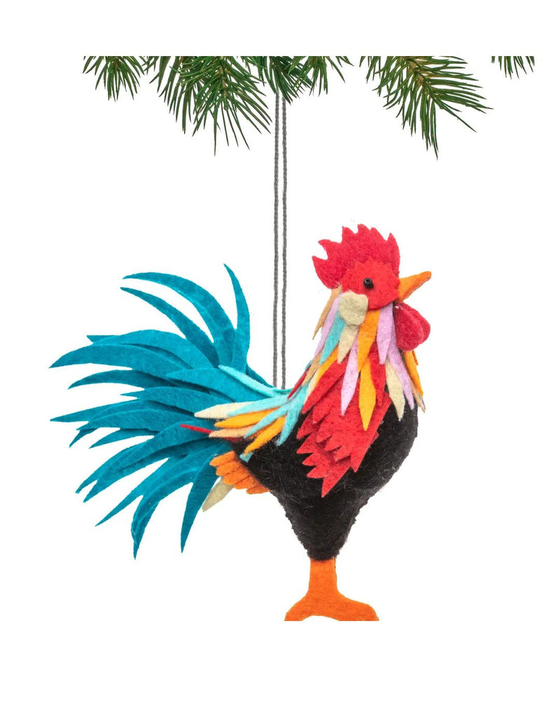 SROB Rooster Christmas Felt Ornament - - Christmas - Feliz Modern
