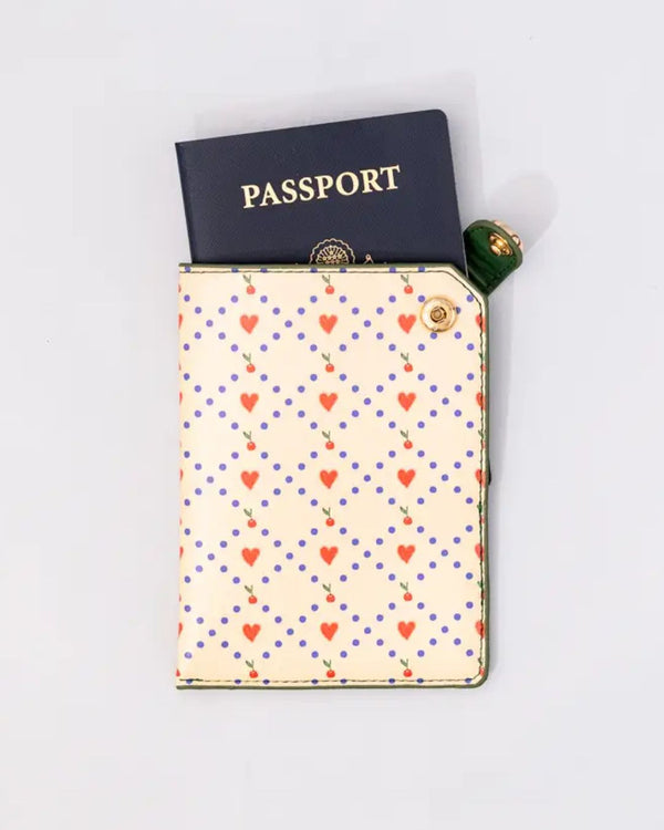 BAN Cherry Heart Passport Holder - - Accessory - Feliz Modern