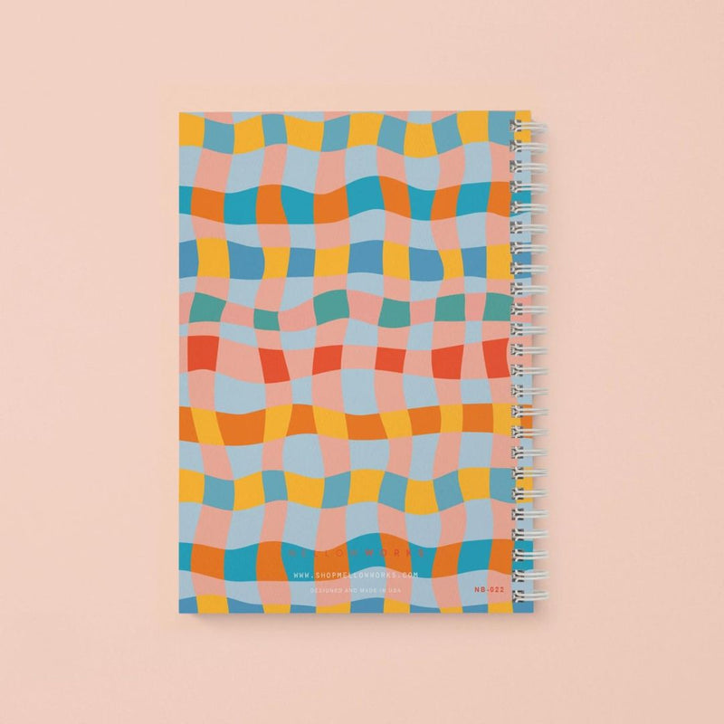 MLLW Wavy Checkerboard Notebook -  - Office & Stationary - Feliz Modern