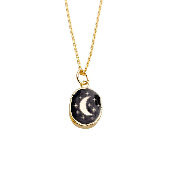 JLMS Onyx Moon Necklace