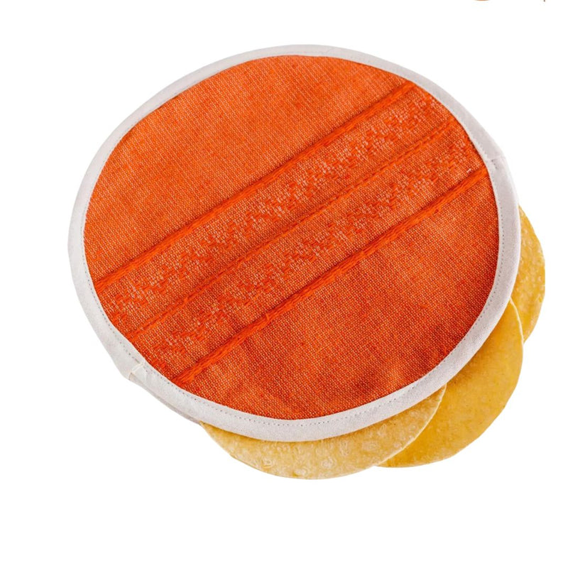 SIDR Oaxacan Tortilla Warmer - Orange - Serveware - Feliz Modern
