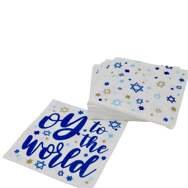 SOSS Oy To The World Cocktail Napkins -  - Tea Towels & Napkins - Feliz Modern