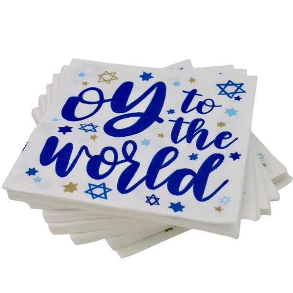 SOSS Oy To The World Cocktail Napkins -  - Tea Towels & Napkins - Feliz Modern