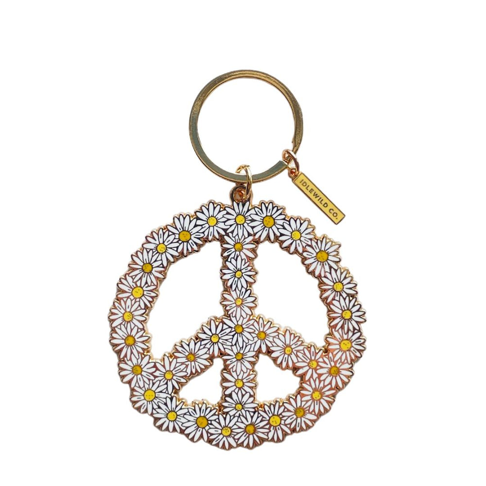 IDL Daisy Peace Keychain