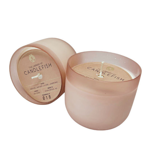 CNFH* Pink Frosted Glass Candle - - Candles - Feliz Modern