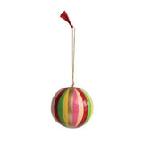 CCO Festive Paper Mache Ornaments - Pink Stripe - Christmas - Feliz Modern