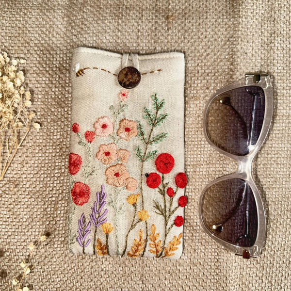 QECF Embroidered Glasses Pouch -  - Accessory - Feliz Modern