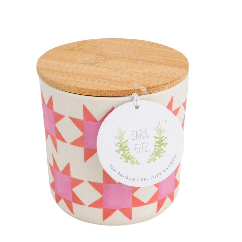CRHE* Pink Quilt Food Canister -  - Serveware - Feliz Modern