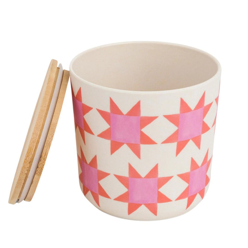 CRHE* Pink Quilt Food Canister -  - Serveware - Feliz Modern