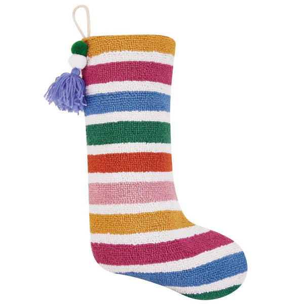 PEKH Rainbow Pom Pom Stocking -  - Pillows & Throws - Feliz Modern