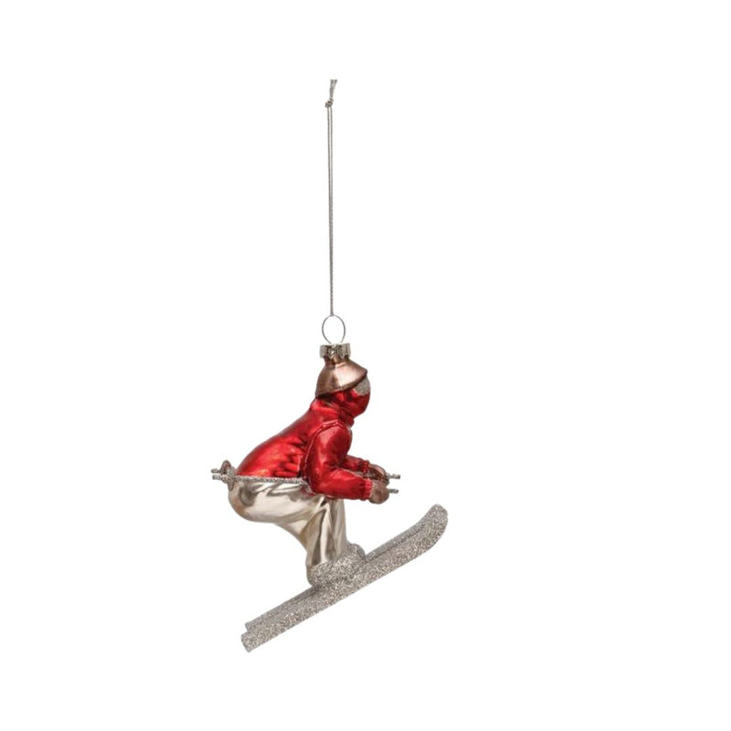 CCO Skier Ornament - Red Skier - Christmas - Feliz Modern