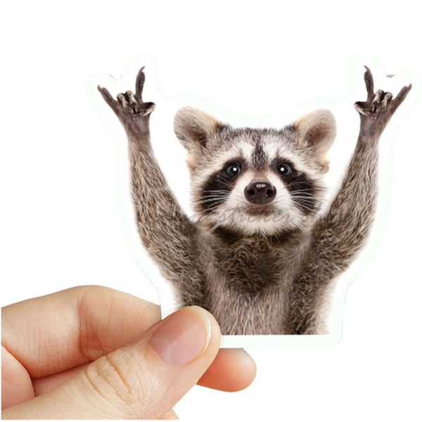 NSS Raccoon Rock Sticker -  - Stickers - Feliz Modern