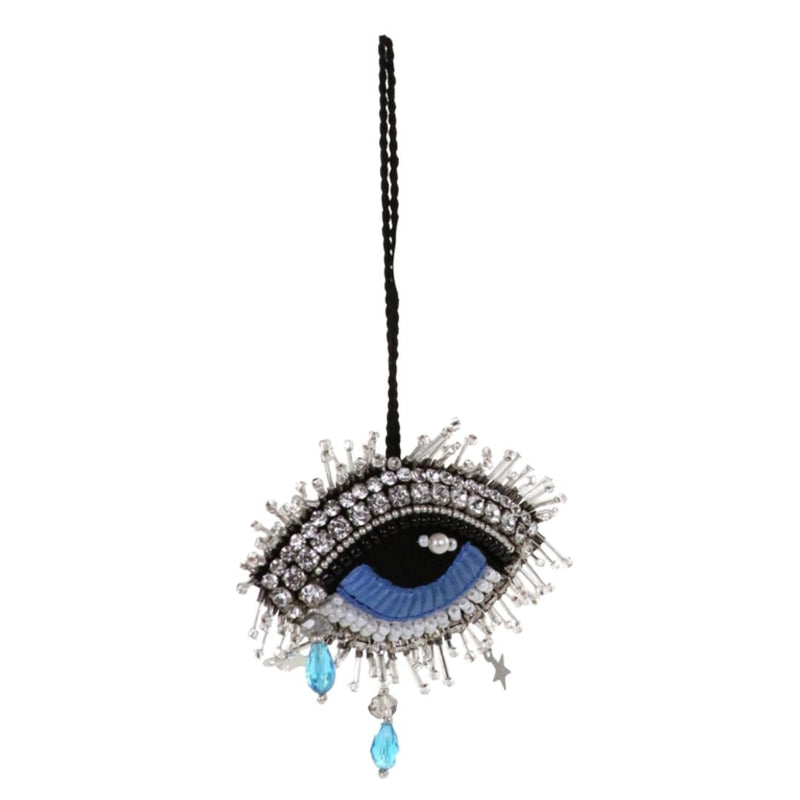 CFC Assorted Small Eye Charm Ornament - Silver - Christmas - Feliz Modern