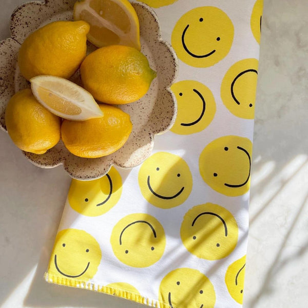 IDL Smiley Tea Towel -  - Tea Towels & Napkins - Feliz Modern