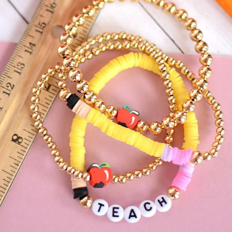 TAC Apples For The Teacher Bracelet Set -  - Bracelets - Feliz Modern