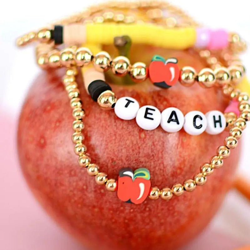 TAC Apples For The Teacher Bracelet Set -  - Bracelets - Feliz Modern