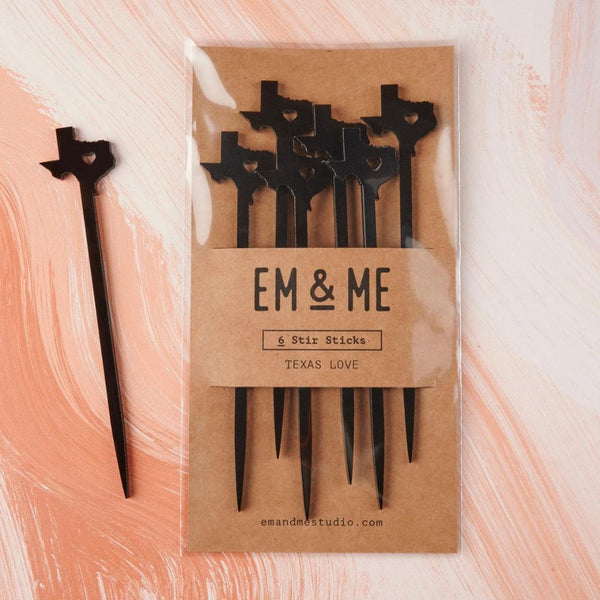 EAMS* Texas Love Drink Stirrers - - Drink Stirrers - Feliz Modern