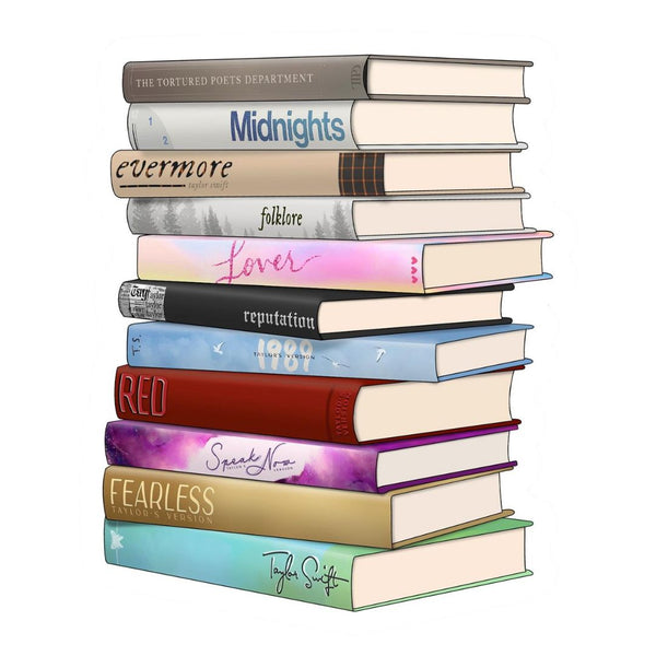 SPTRM Swiftie's Book Stack of Albums Sticker - - Stickers - Feliz Modern