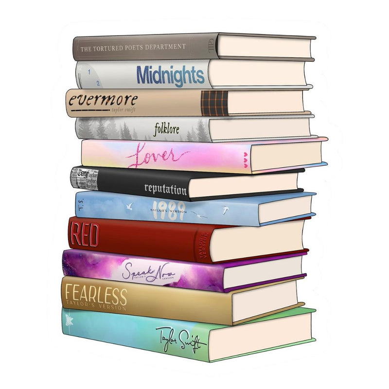 SPTRM Swiftie's Book Stack of Albums Sticker - - Stickers - Feliz Modern