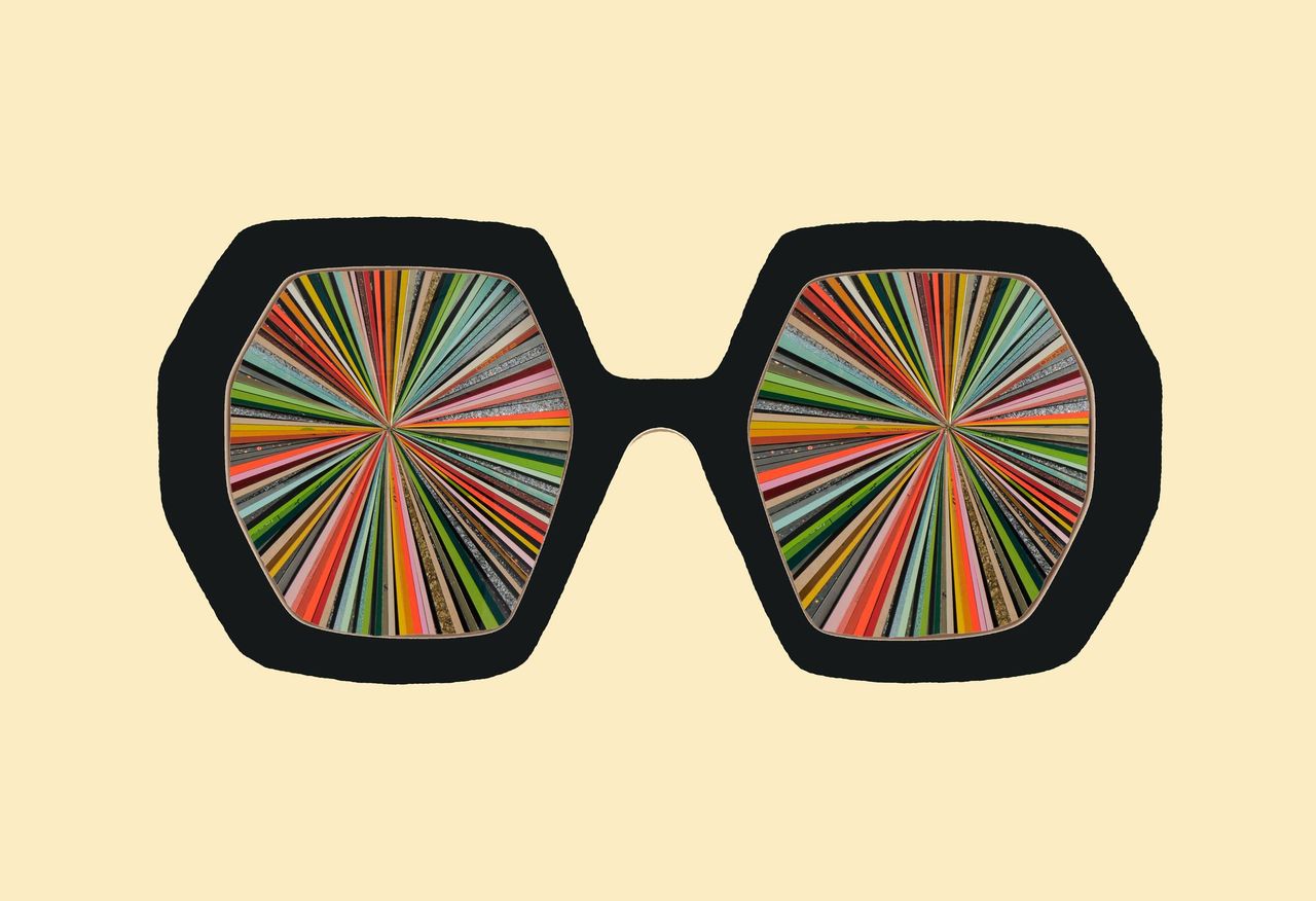 KO Kelly O'Connor Psychedelic Sunnies Black Art – Feliz Modern