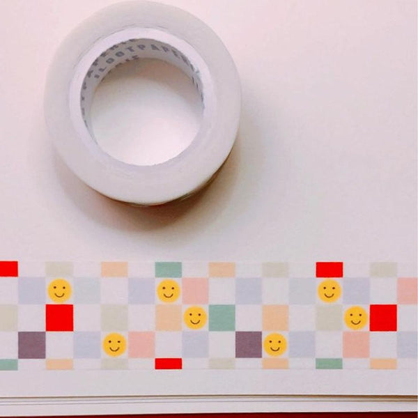 ILOE Checkers & Happy Faces Washi Tape -  - Office & Stationery - Feliz Modern