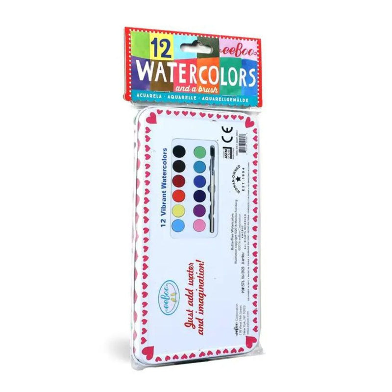 EBOO Butterflies Watercolors Tin -  - Arts & Crafts - Feliz Modern
