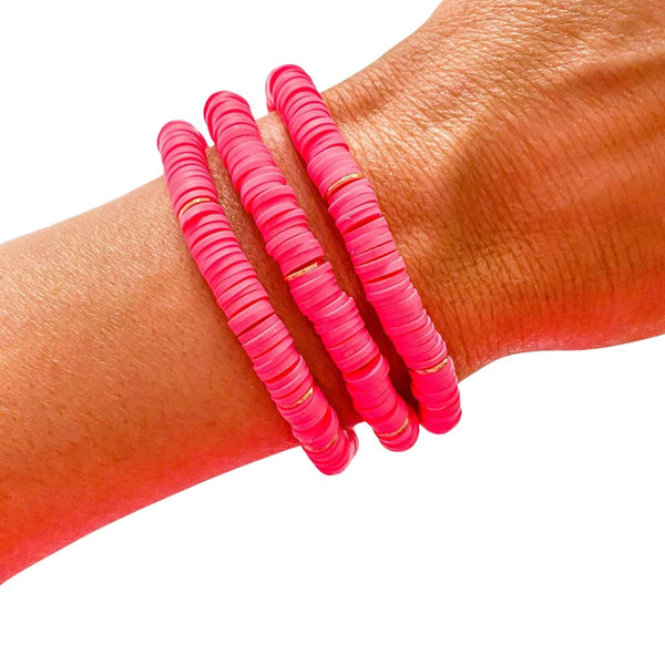 SVBL* Neon Beaded Bracelet - Watermelon - Bracelets - Feliz Modern