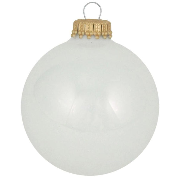 CHBK* White Glass Ornament -  - Christmas - Feliz Modern