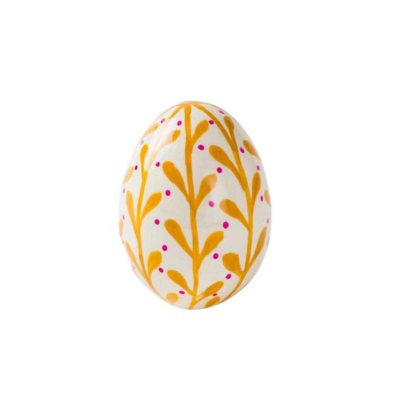 MAAS Decorative Egg - Yellow Leaf - Decor Objects - Feliz Modern