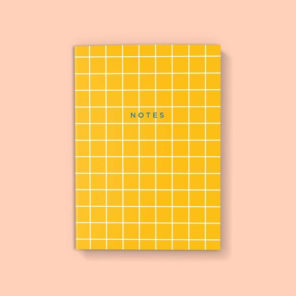 MLLW Yellow Grid Notebook -  - Office & Stationery - Feliz Modern