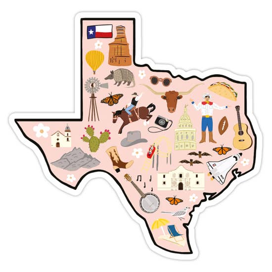 BWS Texas Sticker -  - Stickers - Feliz Modern