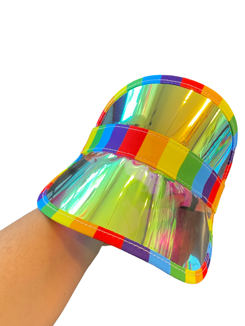 FYD* Rainbow Iridescent Visor -  - Hats - Feliz Modern