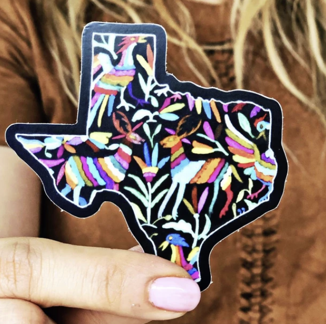 NAT Texas Black Otomi Magnet -  - Magnets - Feliz Modern